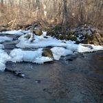 water frozen in midstream